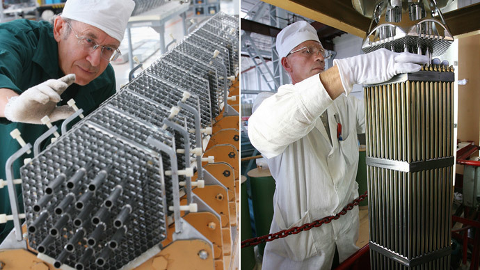 Мощность ядерного реактора тепловыделяющая сборка стеллажей на Новосибирском химическом Концентрате работ.(РИА Новости / Руслан Кривобок)
