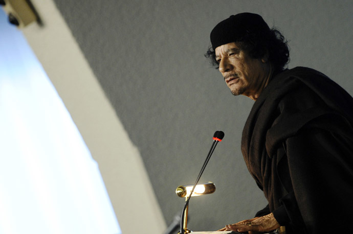 Former Libya's leader Muammar Gaddafi. (Reuters/Filippo Monteforte)